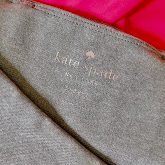 KATE SPADE Colorblock Leggings High Rise Waist Activewear Pink Gray White Large - Picture 12 of 16